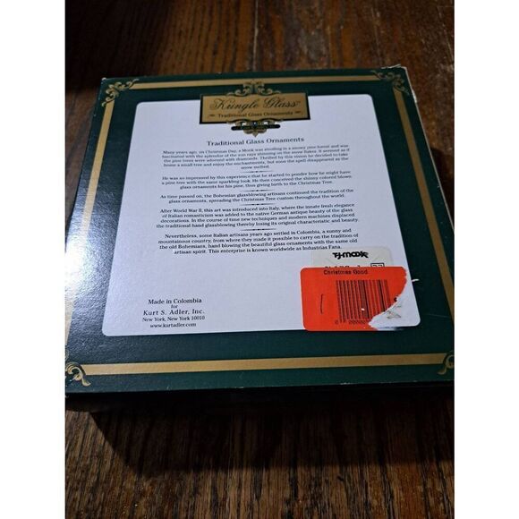 Kringle Glass Kurt S Adler Ornament Set Bride Groom Couple Heart 1st Christmas - Picture 6 of 6